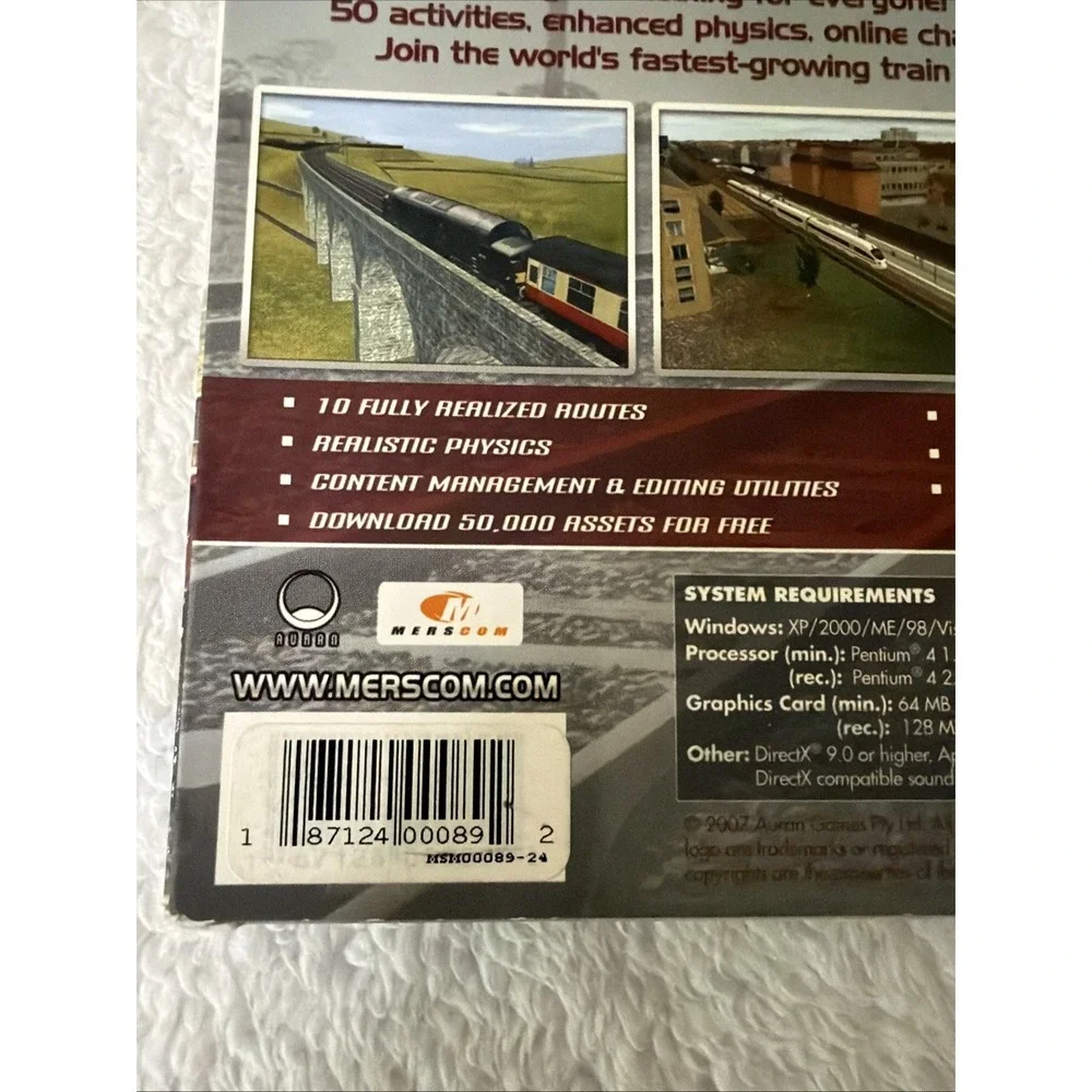 Trainz Railroad Simulator PC CD ROM Trains Rails VTG Brand New Sealed NIB